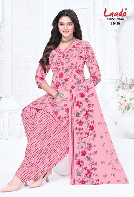 Laado nadiya patiyala vol 18 ikkat cotton dress material wholesale